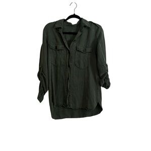 Zara Olive Button Down Shirt